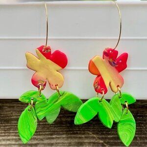 NEW! EARRINGS Floral Flowers Polymer Clay Handmade Handcrafted | Susie Quinn